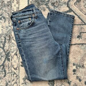 Levi's 501 Crop Jeans High Waisted Button Fly Size 27W x 26L Women's